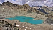 03 Lej Lagrev (2719 m) visto dalla forcella (2797 m) sopra Lej da la Tscheppa